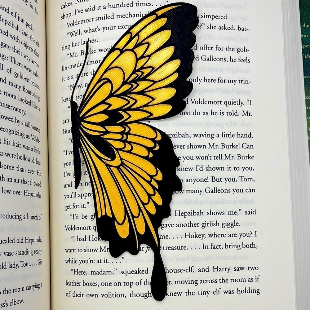 Yellow and Black Butterfly Bookmark